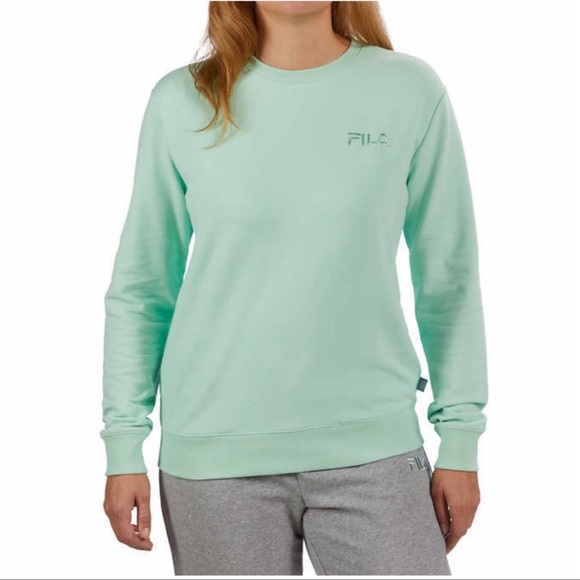 FILA Ladies' French Terry Crewneck, Green (S) - Picture 1 of 5